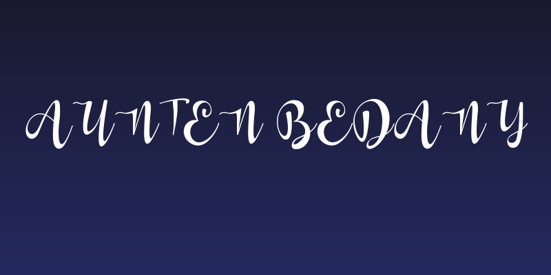 Aunten Bedany Social Header