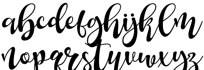 Aunten Bedany Font LOWERCASE