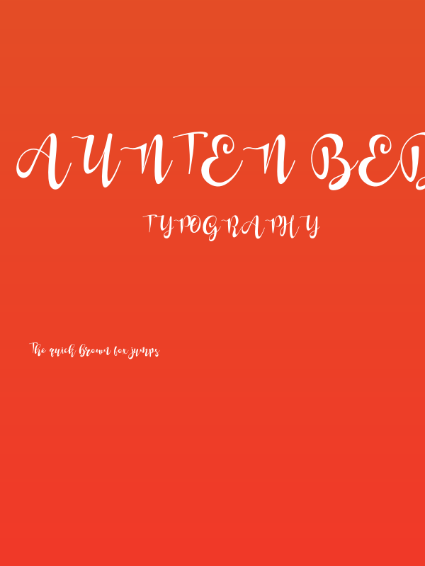 Aunten Bedany Poster