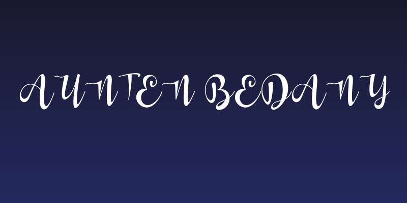 Aunten Bedany Social Header