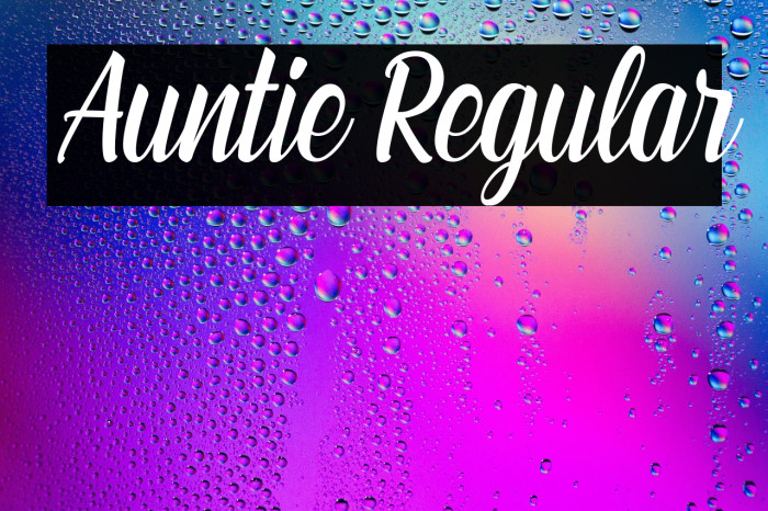 Auntie Regular Example 2