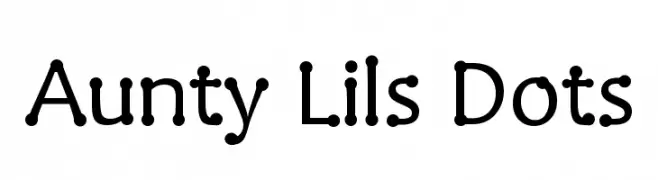 Aunty Lils Dots  Скачать бесплатные шрифты