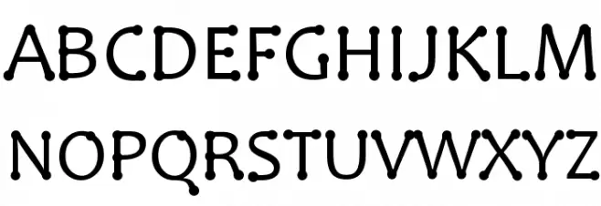 Aunty Lils Dots Schriftart Groß