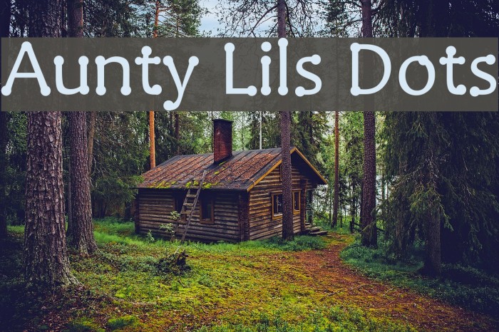 Aunty Lils Dots Font examples