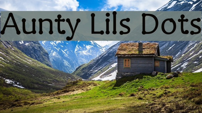 Aunty Lils Dots Font examples