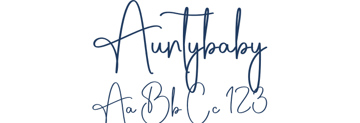 Auntybaby Font Preview