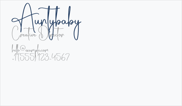 Auntybaby Business Card