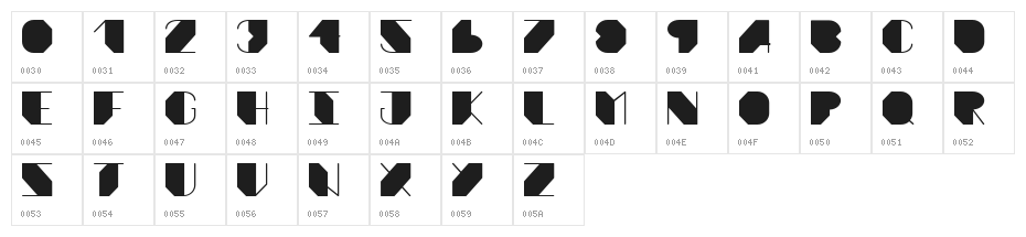 Aura Regular Character Map