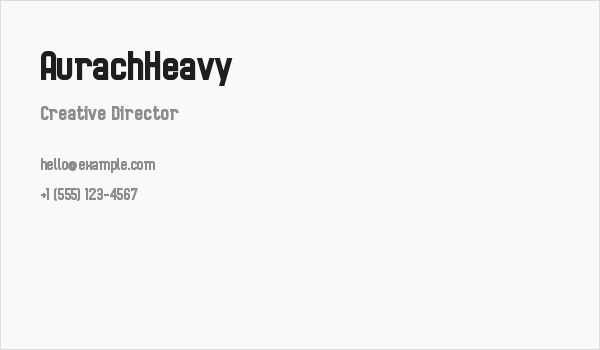AurachHeavy Business Card