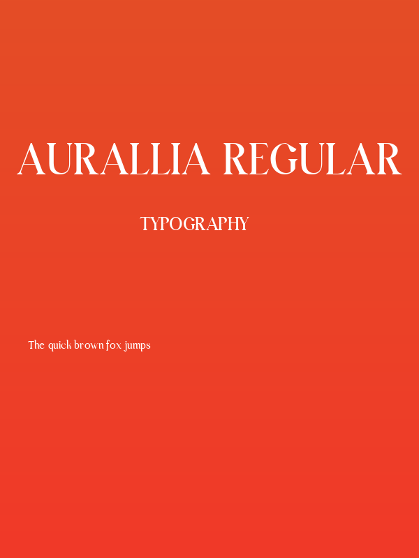 Aurallia Regular Poster