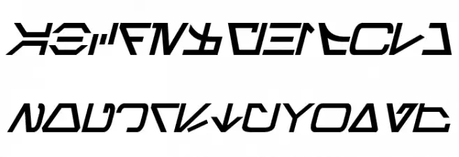 Aurebesh Bold Italic Fuentes MAYÚSCULAS