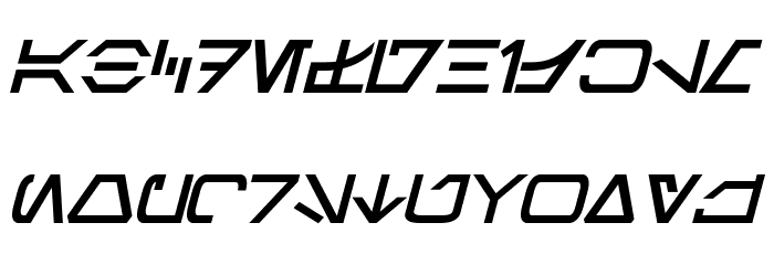 Aurebesh Bold Italic Font LOWERCASE