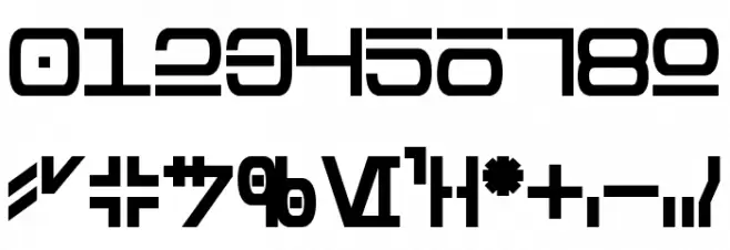 Aurebesh Bold Font OTHER CHARS