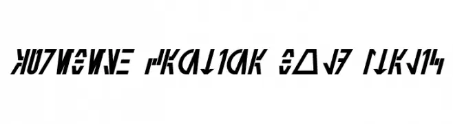 Aurebesh Cantina Bold Italic  Скачать бесплатные шрифты