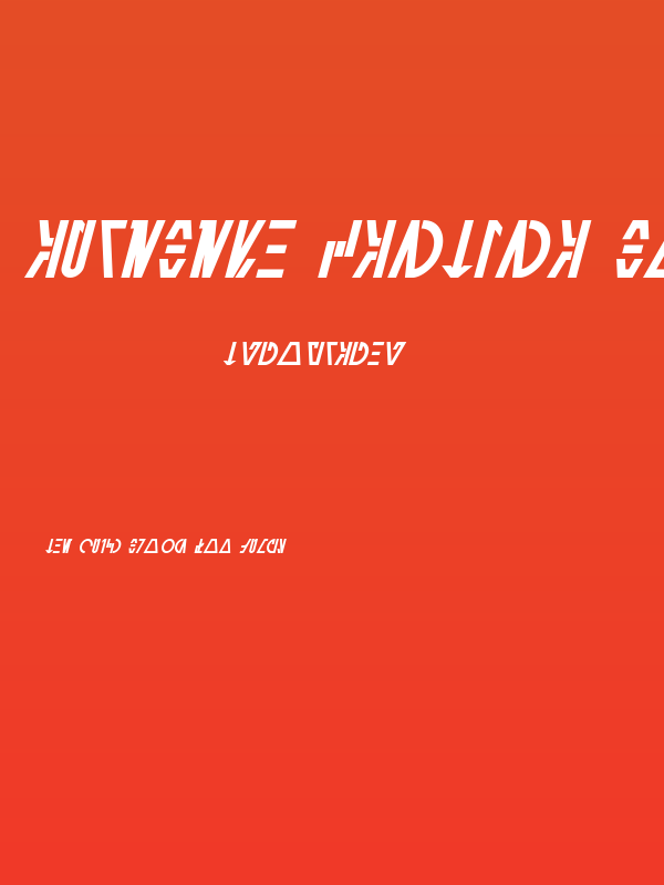 Aurebesh Cantina Bold Italic Poster