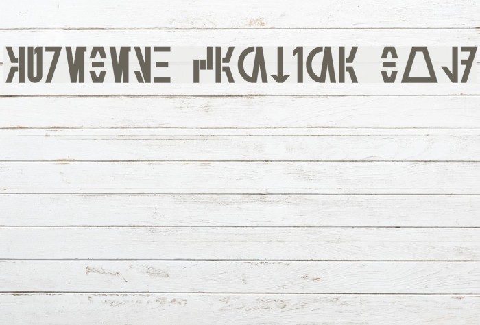 Aurebesh Cantina Bold Font examples