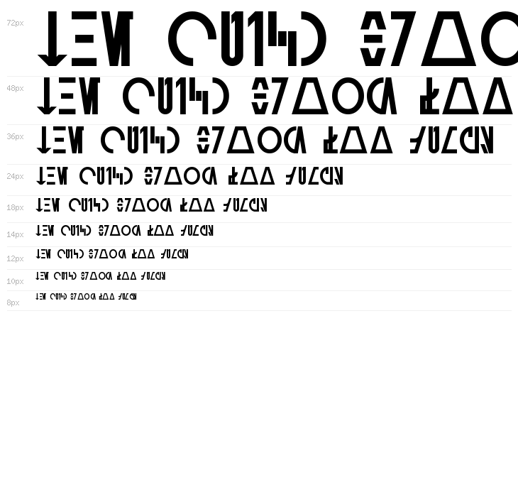 Aurebesh Cantina Bold Waterfall