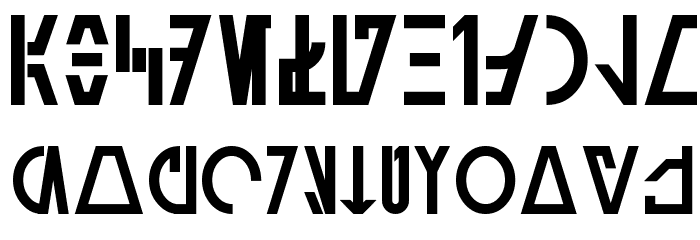 Aurebesh Cantina Bold Font LOWERCASE