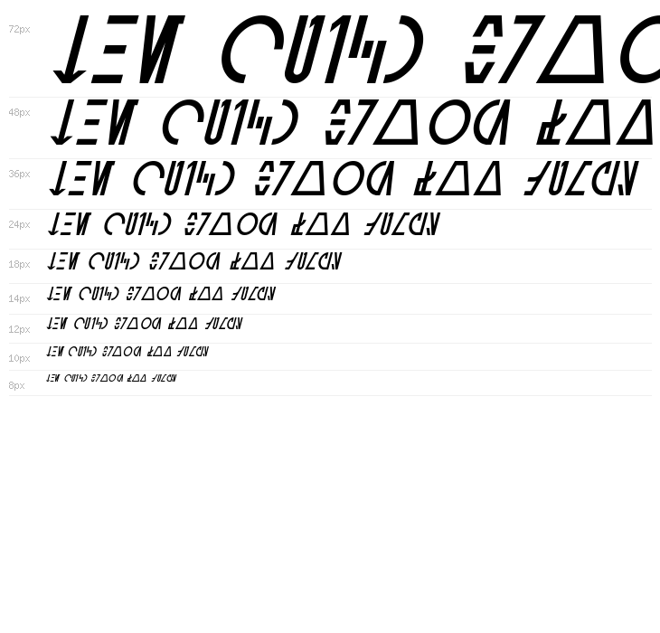 Aurebesh Cantina Italic Waterfall