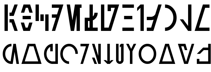 Aurebesh Cantina Font LOWERCASE