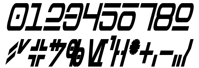 Aurebesh Condensed Bold Italic Font OTHER CHARS