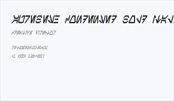 Aurebesh Condensed Bold Italic Business Card