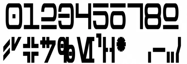 Aurebesh Condensed Bold Font OTHER CHARS