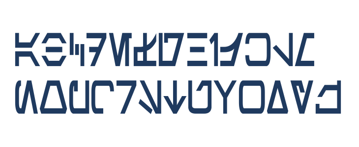 Aurebesh Condensed Bold Lowercase