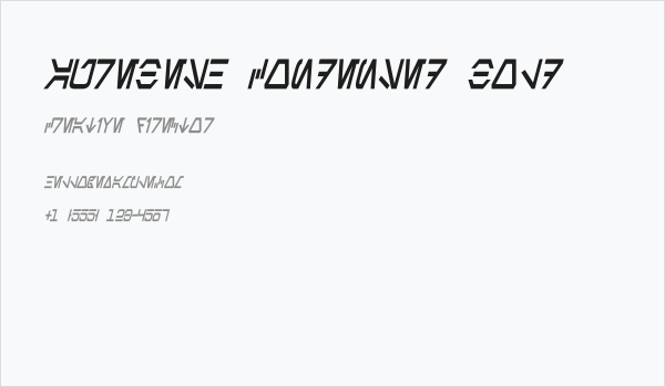 Aurebesh Condensed Bold Business Card