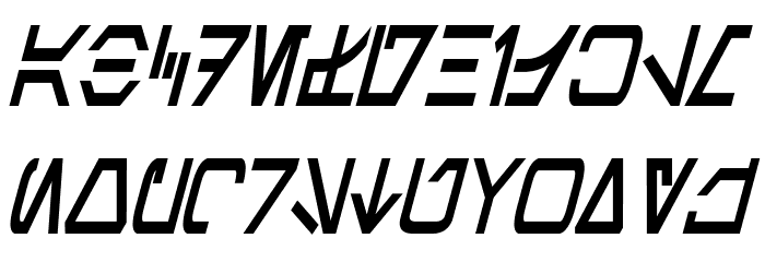 Aurebesh Condensed Bold Font LOWERCASE