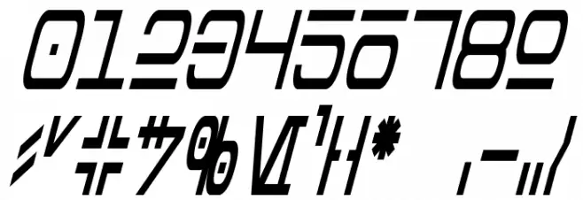 Aurebesh Condensed Italic Font OTHER CHARS