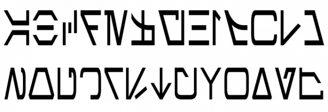 Aurebesh Condensed Polices MAJUSCULES