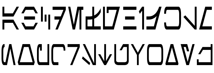 Aurebesh Condensed Font LOWERCASE