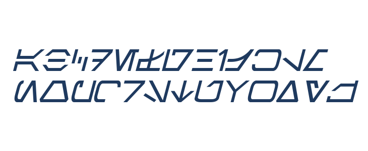 Aurebesh Italic Lowercase