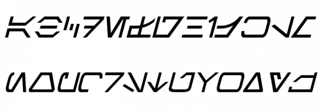 Aurebesh Italic خط أحرف صغيرة