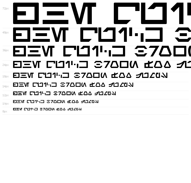 Aurebesh Normal Waterfall