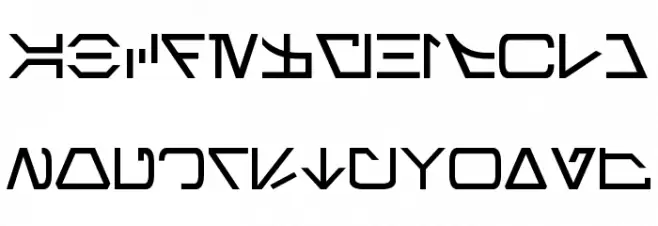 Aurebesh Шрифта ВЕРХНИЙ