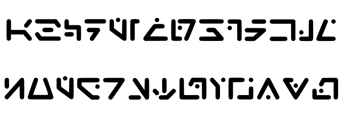 Aurebesh_droid Regular Fonte MINÚSCULAS