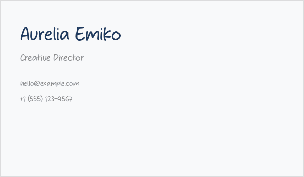 Aurelia Emiko Business Card