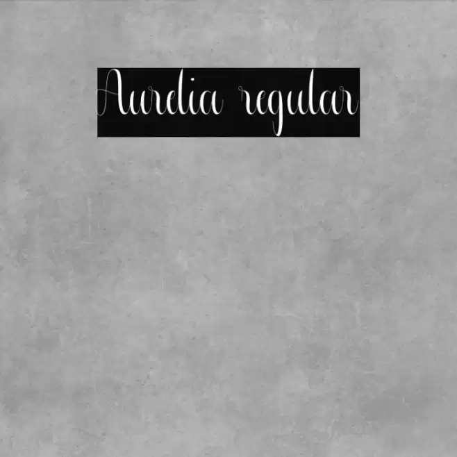 Aurelia regular Font examples