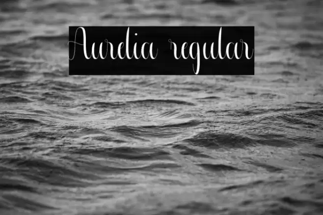 Aurelia regular Font examples