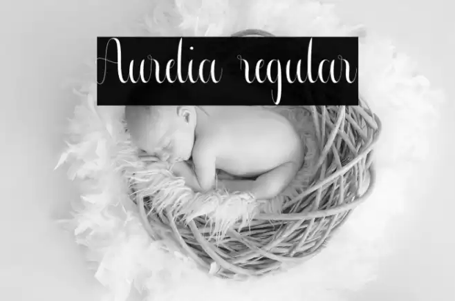 Aurelia regular Font examples