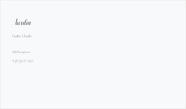 Aurelia Business Card