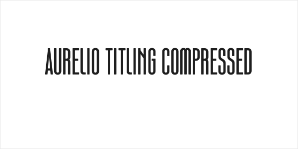 Aurelio Titling Compressed Logo