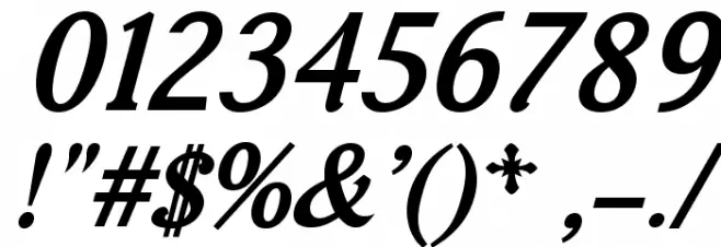 AurelisADFNo2Std-BoldItalic Font OTHER CHARS