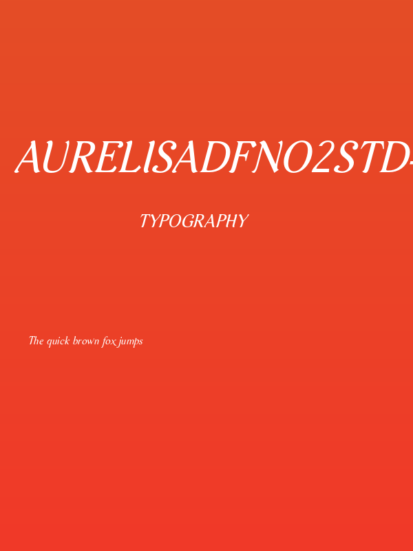 AurelisADFNo2Std-Italic Poster