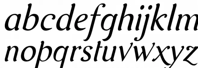 AurelisADFNo2Std-Italic Caratteri MINUSCOLO