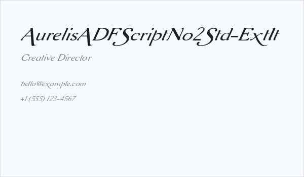 AurelisADFScriptNo2Std-ExtIt Business Card