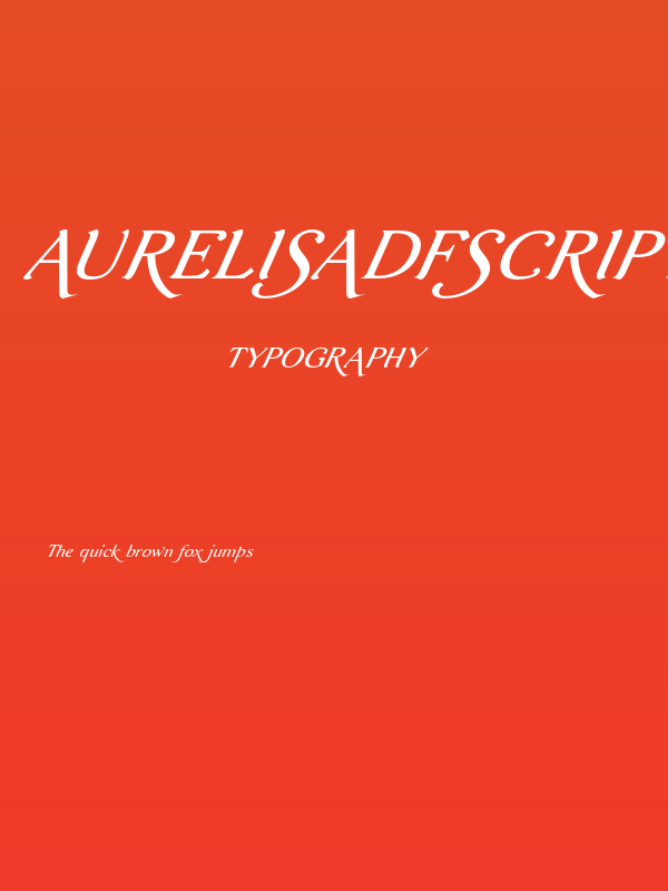AurelisADFScriptNo2Std-Italic Poster