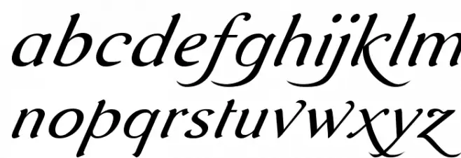 AurelisADFScriptNo2Std-Italic 字体 小写